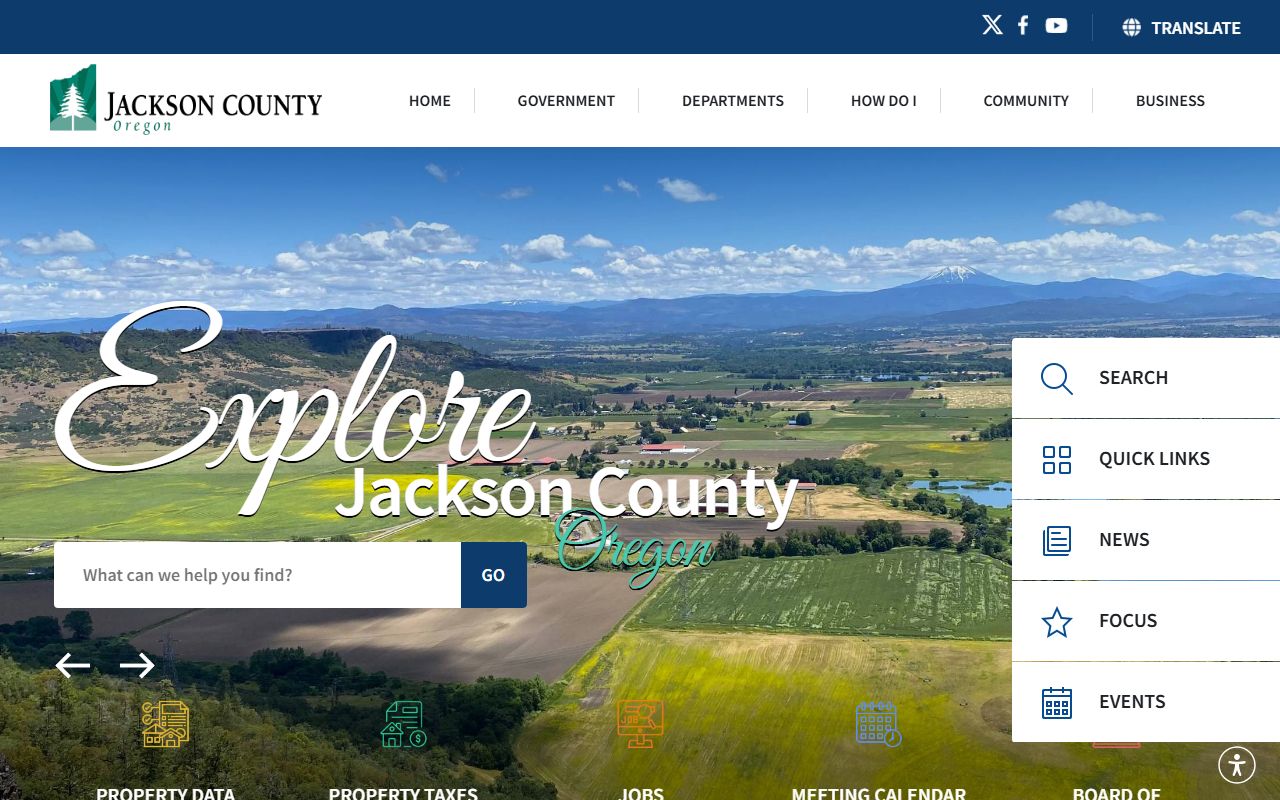 Jackson County marriage license records page for Medford area